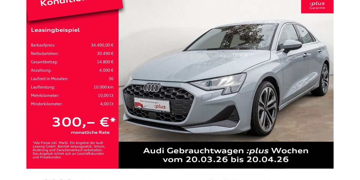 Audi A3 9.478 km 34.490 &euro; Potsdam 14482