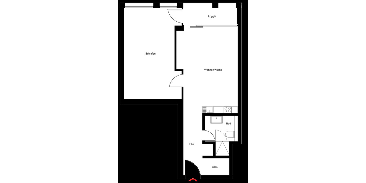 Etagenwohnung Berlin Mitte - 2 Zimmer, 54 m&sup2;, 1.600&euro; | Angebot:25748300