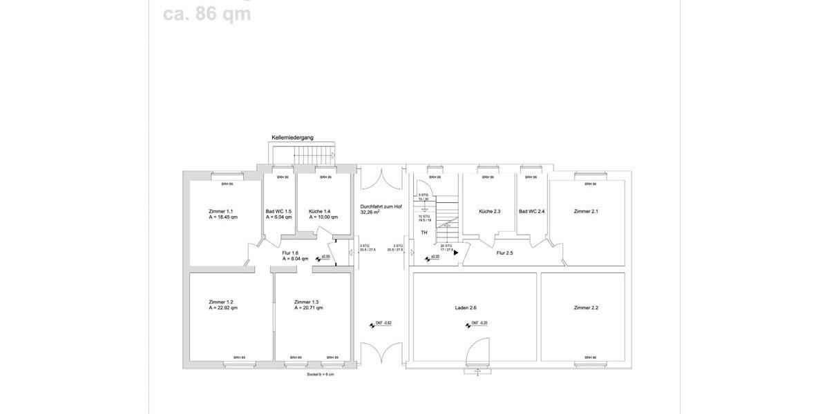 Erdgeschoßwohnung Berlin Pankow - 3 Zimmer, 86 m&sup2;, 249.000&euro; | Angebot:26265743