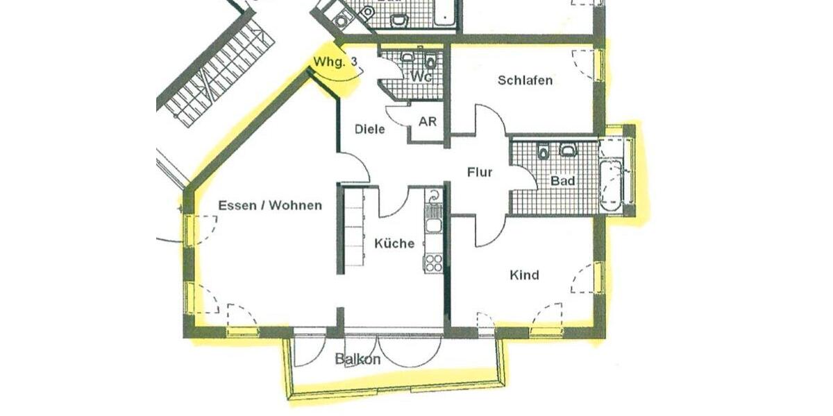 Etagenwohnung Zeuthen - 3 Zimmer, 93 m&sup2;, 1.220&euro; | Angebot:25125708