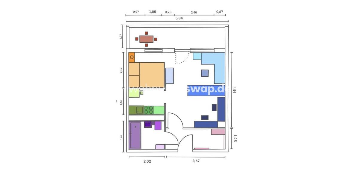Etagenwohnung Berlin Lichtenberg - 1 Zimmer, 36 m&sup2;, 330&euro; | Angebot:25910496
