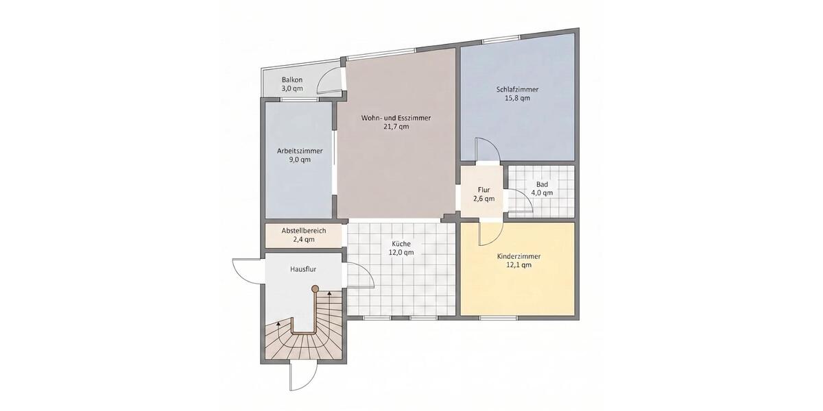 Etagenwohnung Berlin Mitte - 3.5 Zimmer, 80 m&sup2;, 420.000&euro; | Angebot:26611978