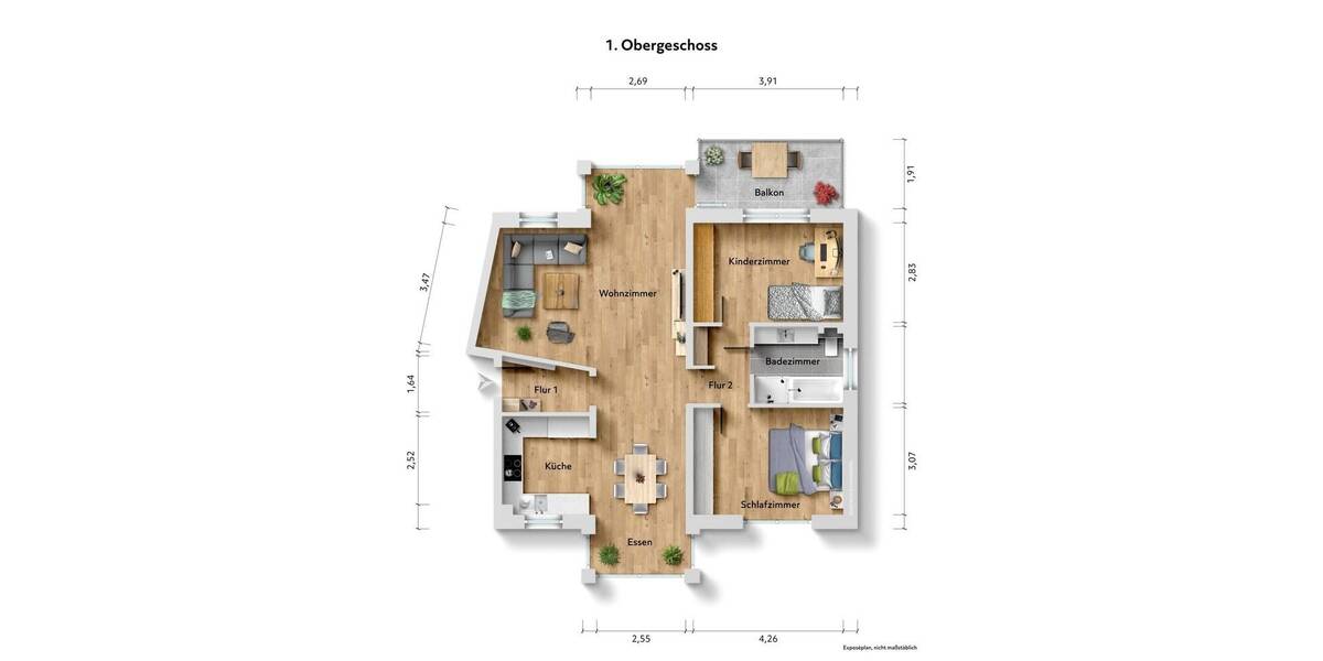 Etagenwohnung Berlin Lichtenrade - 3 Zimmer, 91 m&sup2;, 445.000&euro; | Angebot:26108268