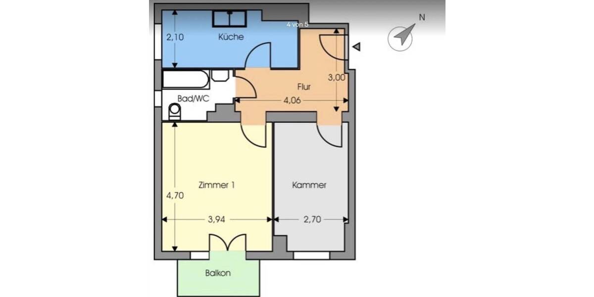 Etagenwohnung Berlin Zehlendorf - 2 Zimmer, 59 m&sup2;, 1.260&euro; | Angebot:26016192