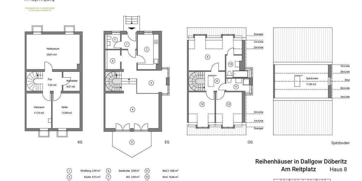 Reihenendhaus Dallgow-Döberitz Dallgow - 4 Zimmer, 117 m&sup2;, 495.000&euro; | Angebot:24490780