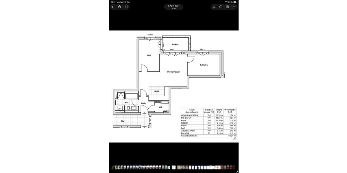 Etagenwohnung Berlin Marzahn-Hellersdorf - 3 Zimmer, 68 m&sup2;, 1.400&euro; | Angebot:26238854