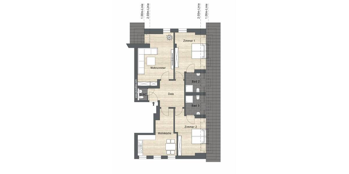 Etagenwohnung Berlin Biesdorf - 3 Zimmer, 101 m&sup2;, 475.000&euro; | Angebot:26026760