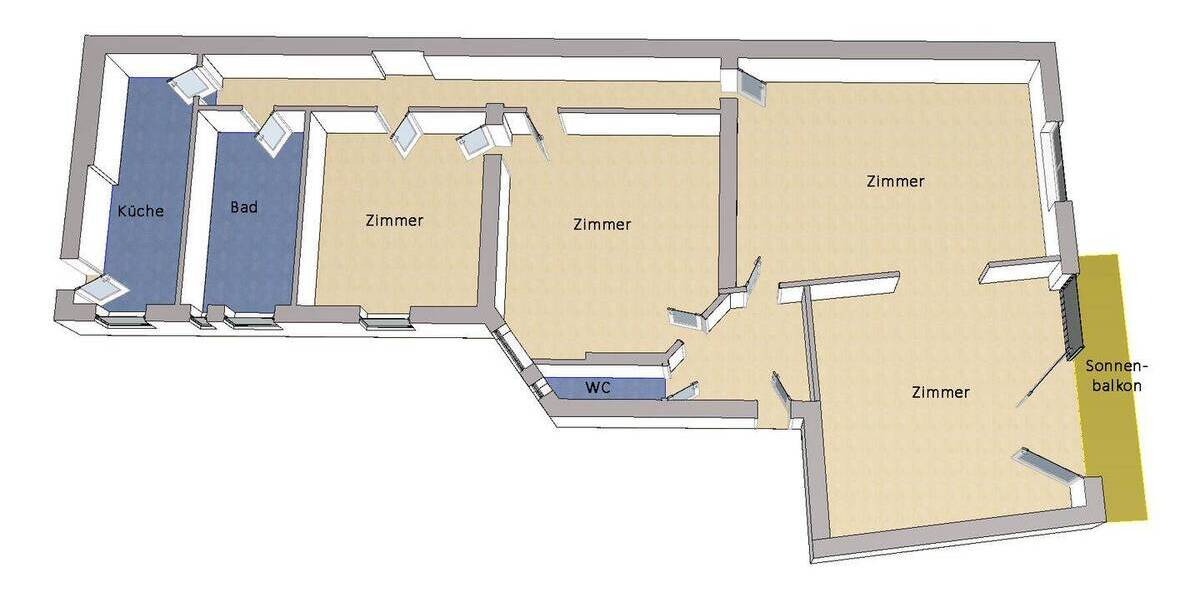 Etagenwohnung Berlin Charlottenburg - 4 Zimmer, 128 m&sup2;, 890.000&euro; | Angebot:26672081