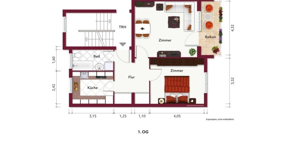 Etagenwohnung Berlin Frohnau - 2 Zimmer, 57 m&sup2;, 238.000&euro; | Angebot:26345989