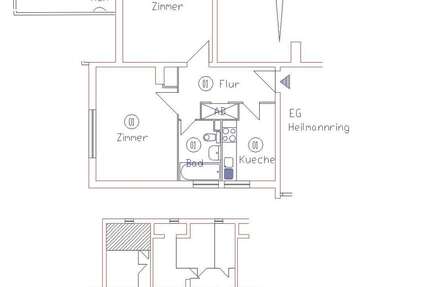 Wohnung Berlin Charlottenburg-Wilmersdorf - 2 Zimmer, 55 m&sup2;, 205.000&euro; | Angebot:27715891