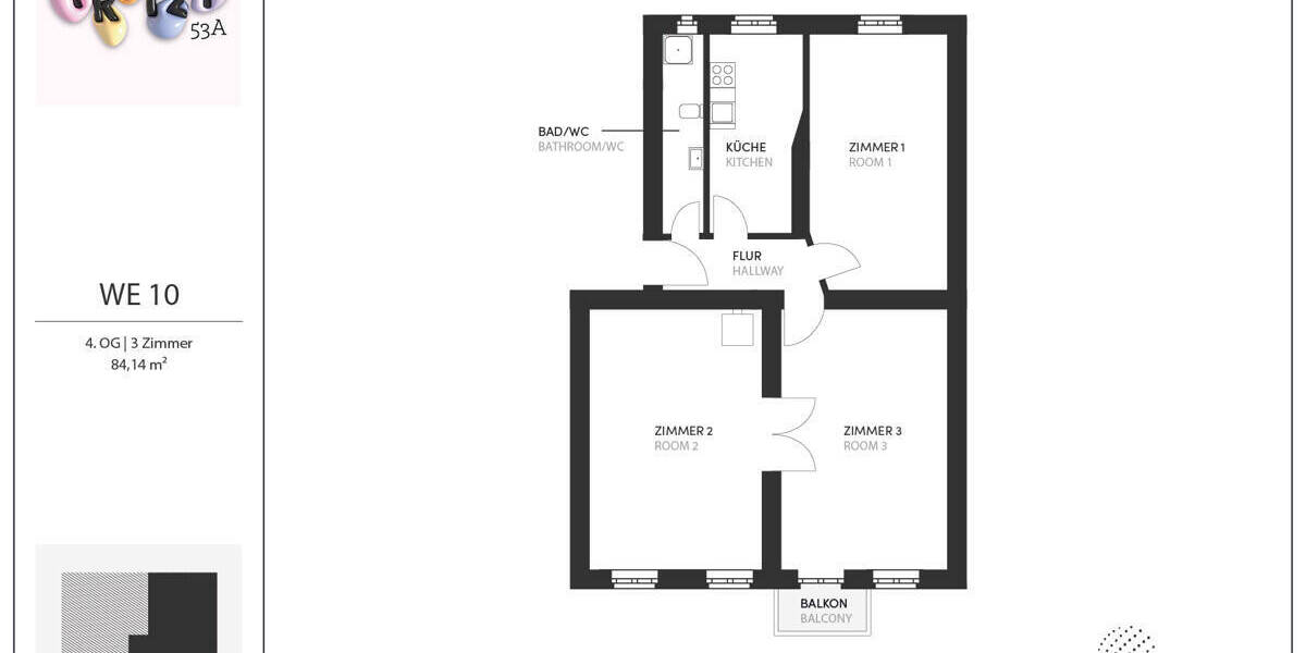 Etagenwohnung Berlin Neukölln - 3 Zimmer, 84 m&sup2;, 580.000&euro; | Angebot:25989737