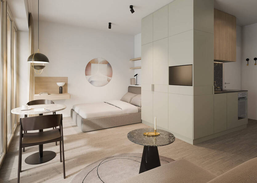 High End-Living in Berlin-Mitte: Loft-Feeling mit eigener Terrasse und klaren Design-Linien 2 zimmer