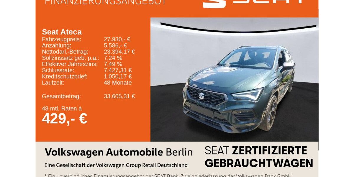 Seat Ateca 48.380 km 27.930 &euro; Berlin 13089