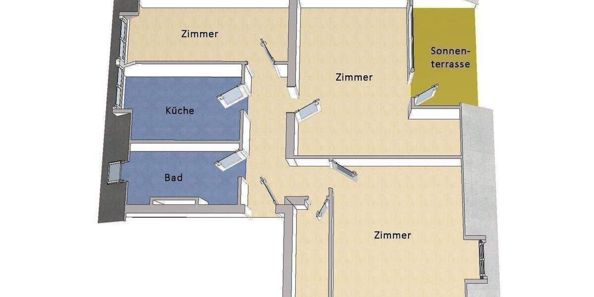 Etagenwohnung Berlin Staaken - 3 Zimmer, 71 m&sup2;, 249.000&euro; | Angebot:25671968