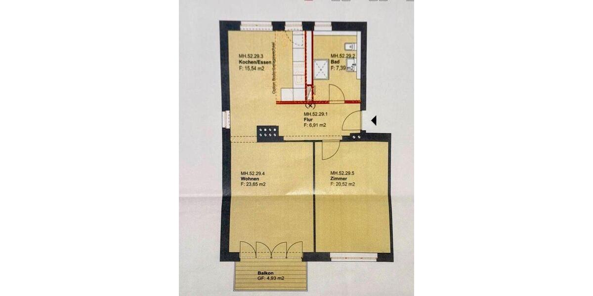 Etagenwohnung Berlin Treptow-Köpenick - 2 Zimmer, 76 m&sup2;, 369.000&euro; | Angebot:26113596