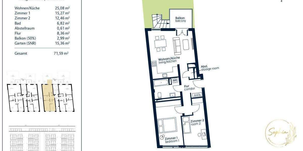 Etagenwohnung Berlin Reinickendorf - 3 Zimmer, 71 m&sup2;, 499.000&euro; | Angebot:25789979
