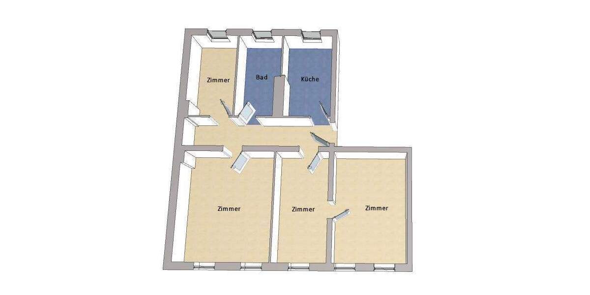 Etagenwohnung Berlin Kreuzberg - 4 Zimmer, 100 m&sup2;, 365.000&euro; | Angebot:25668787