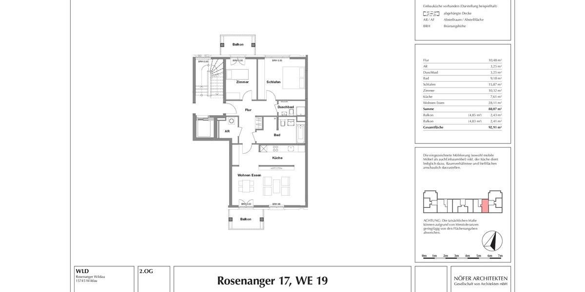 Etagenwohnung Wildau - 3 Zimmer, 93 m&sup2;, 1.280&euro; | Angebot:25433131