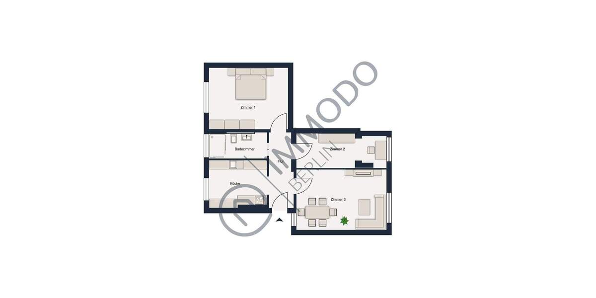Etagenwohnung Berlin Zehlendorf - 3 Zimmer, 70 m&sup2;, 380.000&euro; | Angebot:25752296