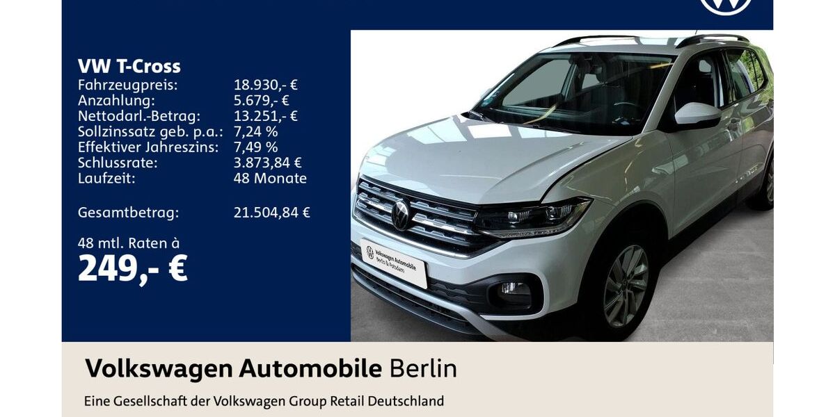 VW T-Cross 40.137 km 18.930 &euro; Berlin 10587
