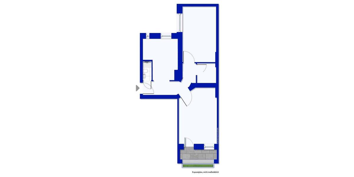 Etagenwohnung Berlin Neukölln - 2 Zimmer, 64 m&sup2;, 360.000&euro; | Angebot:26609042