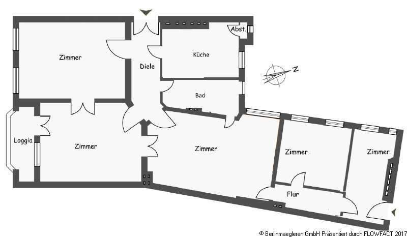Etagenwohnung Berlin Kreuzberg - 5 Zimmer, 140 m&sup2;, 649.000&euro; | Angebot:25822186