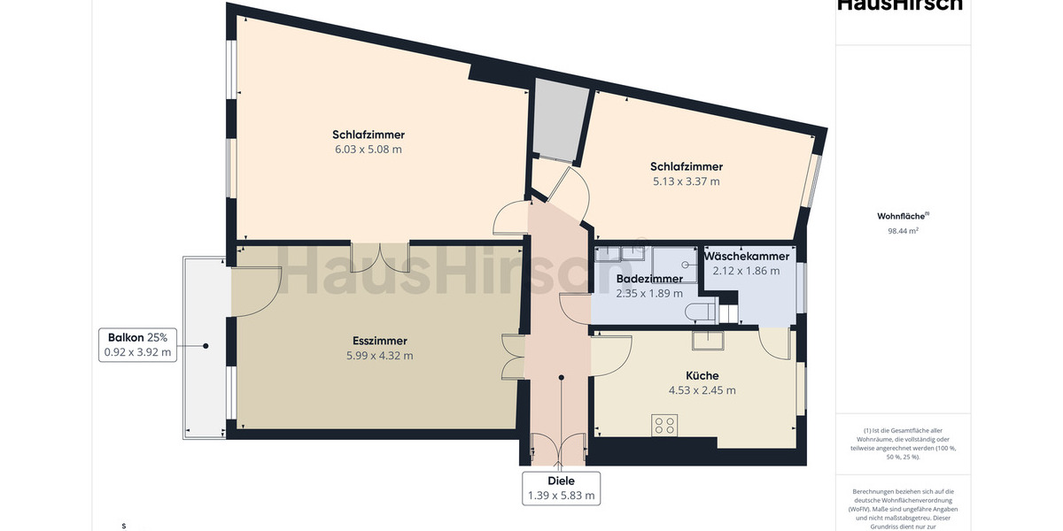 Etagenwohnung Berlin Schöneberg - 3 Zimmer, 100 m&sup2;, 675.000&euro; | Angebot:25657291