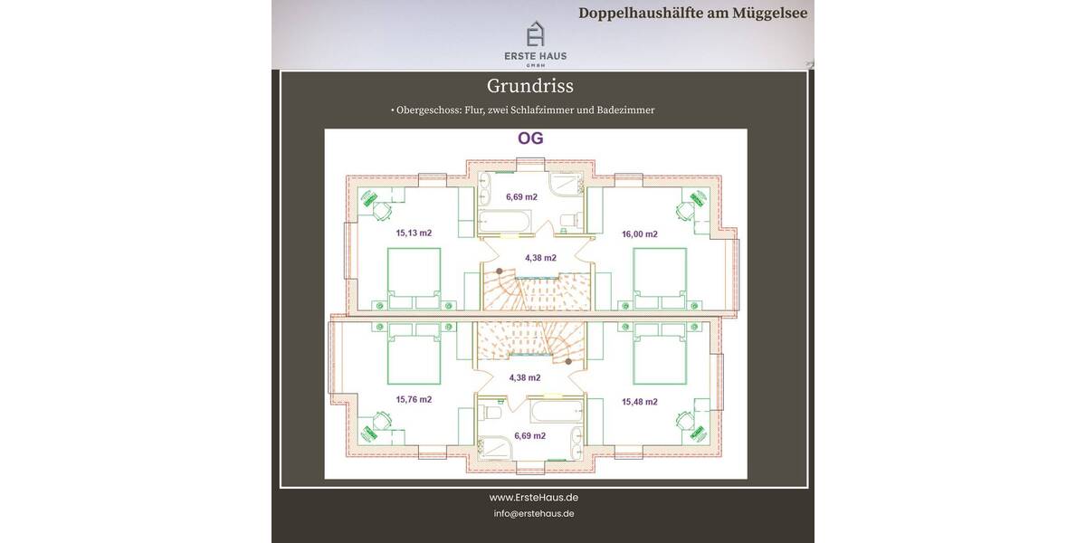 Doppelhaushälfte Berlin Müggelheim - 5 Zimmer, 122 m&sup2;, 565.000&euro; | Angebot:25927597
