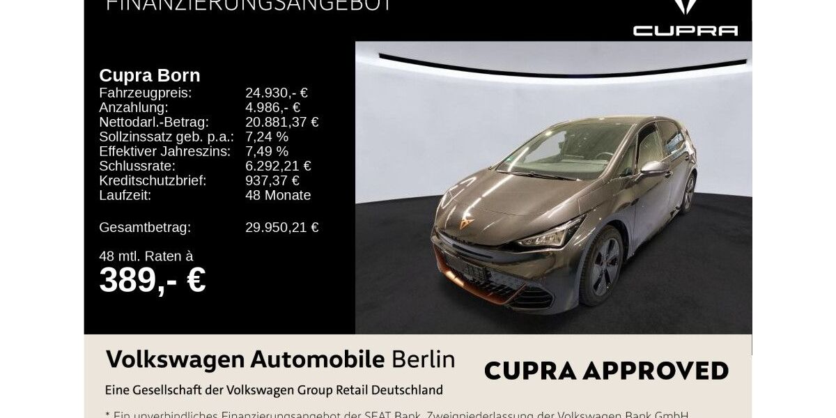 Cupra Born 44.550 km 24.930 &euro; Berlin 13089