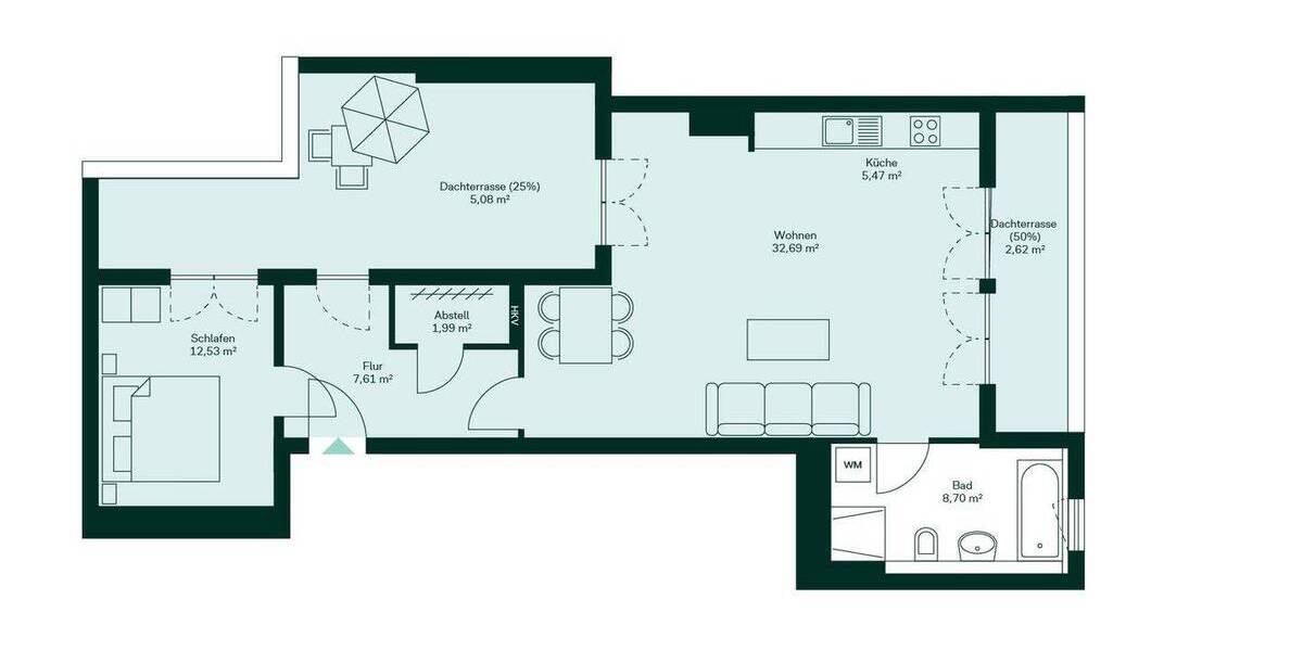 Etagenwohnung Berlin Lichtenrade - 2 Zimmer, 76 m&sup2;, 444.900&euro; | Angebot:25969998