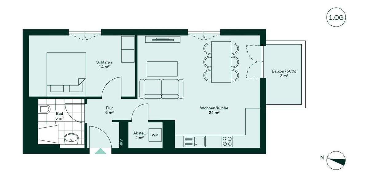 Etagenwohnung Berlin Karlshorst - 2 Zimmer, 54 m&sup2;, 325.900&euro; | Angebot:25969992