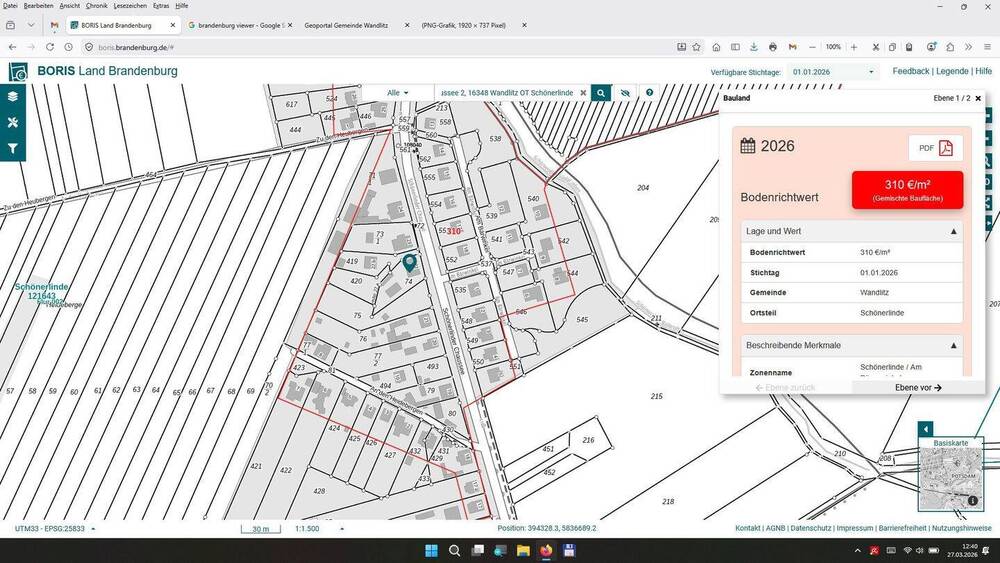 Grundstück Wandlitz OT Schönerlinde Schönerlinde - 708.000&euro; | Angebot:25944670