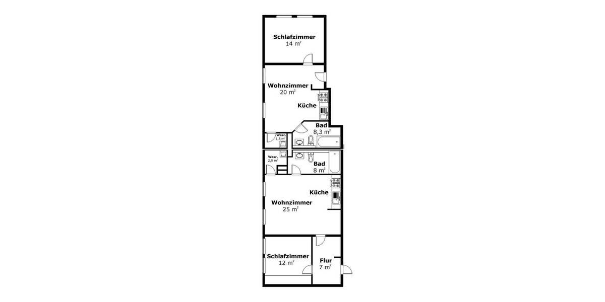 Etagenwohnung Berlin Lichtenberg - 4 Zimmer, 100 m&sup2;, 500.000&euro; | Angebot:26549955