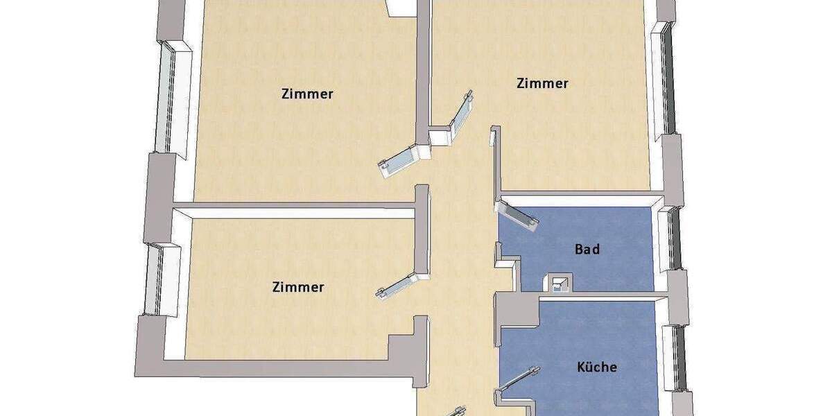 Etagenwohnung Berlin Adlershof - 3 Zimmer, 59 m&sup2;, 225.000&euro; | Angebot:25730640