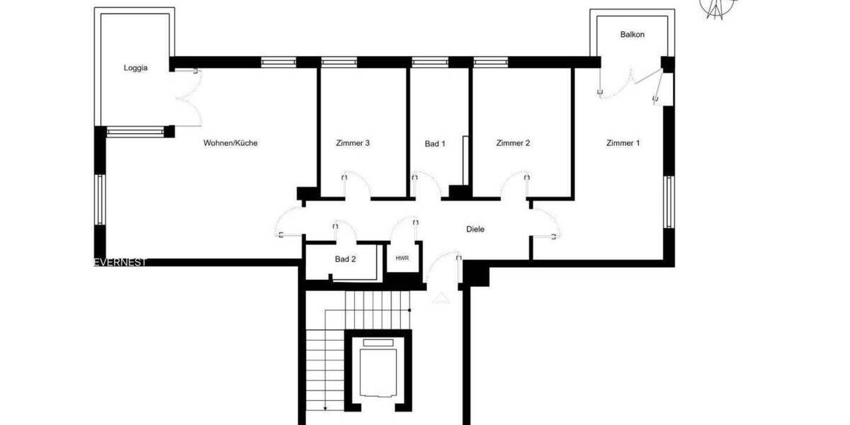 Etagenwohnung Potsdam Babelsberg Süd - 4 Zimmer, 101 m&sup2;, 690.000&euro; | Angebot:25686532