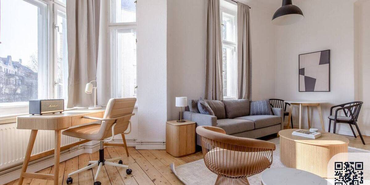 Etagenwohnung Berlin Friedrichshain - 2 Zimmer, 57 m&sup2;, 1.430&euro; | Angebot:25988717