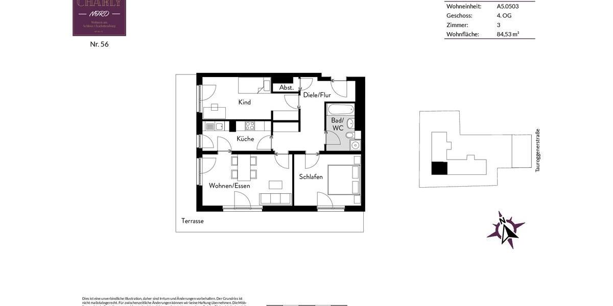 Dachgeschoßwohnung Berlin Charlottenburg-Wilmersdorf - 3 Zimmer, 85 m&sup2;, 1.810&euro; | Angebot:25893356