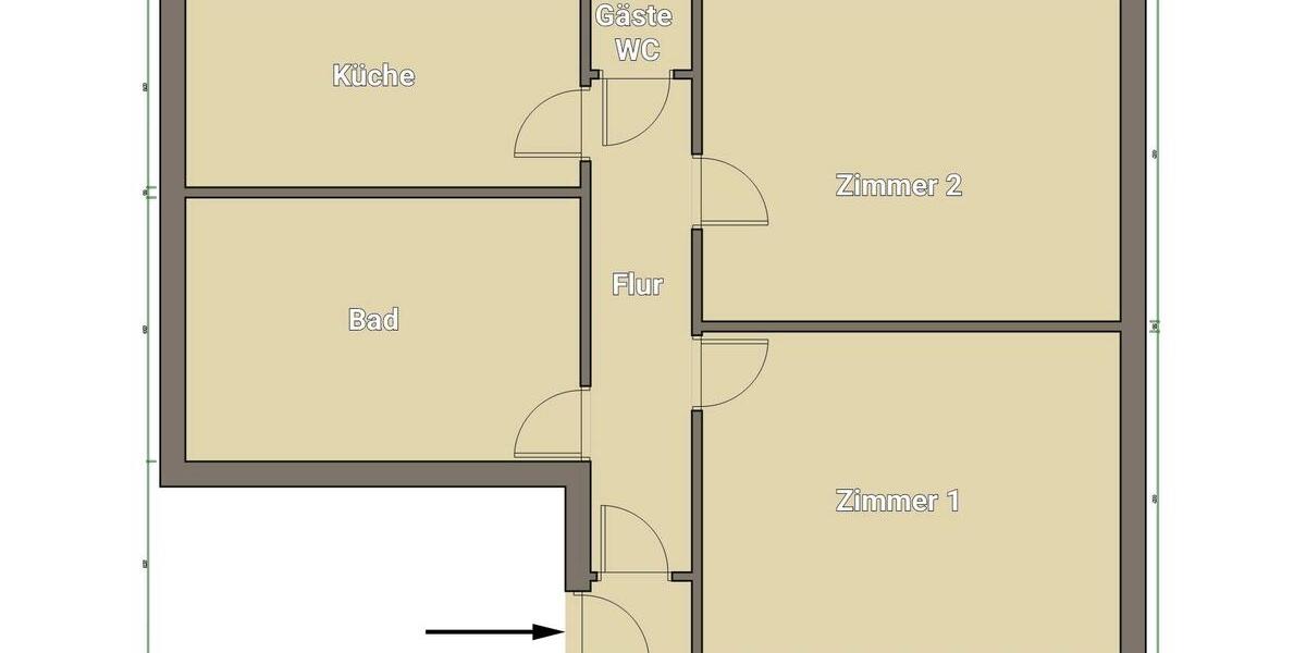 Hochparterre Berlin Neukölln - 2 Zimmer, 70 m&sup2;, 340.000&euro; | Angebot:26606920