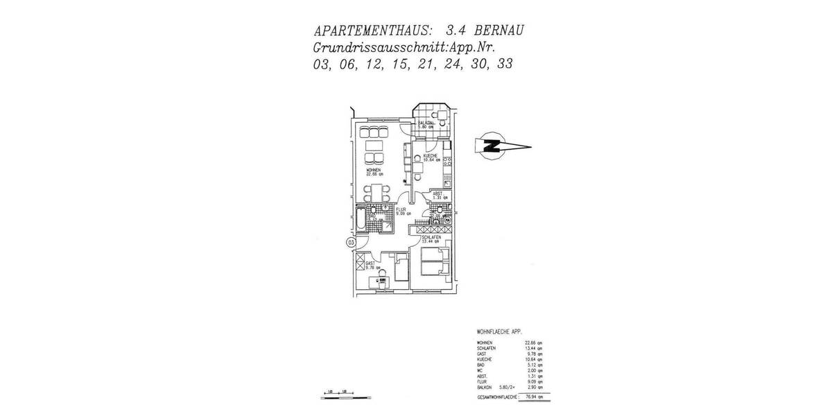 Etagenwohnung Bernau bei Berlin Bernau - 3 Zimmer, 76 m&sup2;, 925&euro; | Angebot:25908801