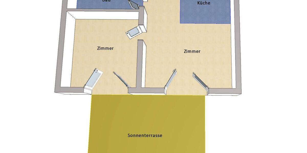 Etagenwohnung Berlin Mitte - 2 Zimmer, 55 m&sup2;, 429.000&euro; | Angebot:26512540
