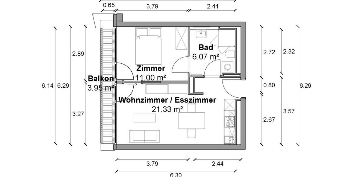 Etagenwohnung Berlin Mitte - 2 Zimmer, 40 m&sup2;, 1.400&euro; | Angebot:24749013