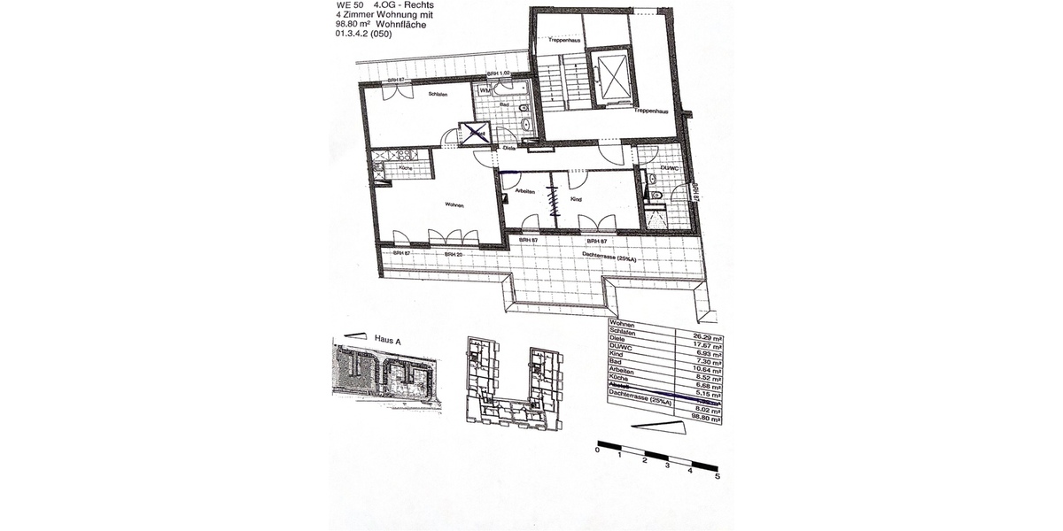 Hochwertig eingerichtete DG-Wohnung mit großer Dachterrasse u. schöner Aussicht auf den Hahneberg 4 zimmer