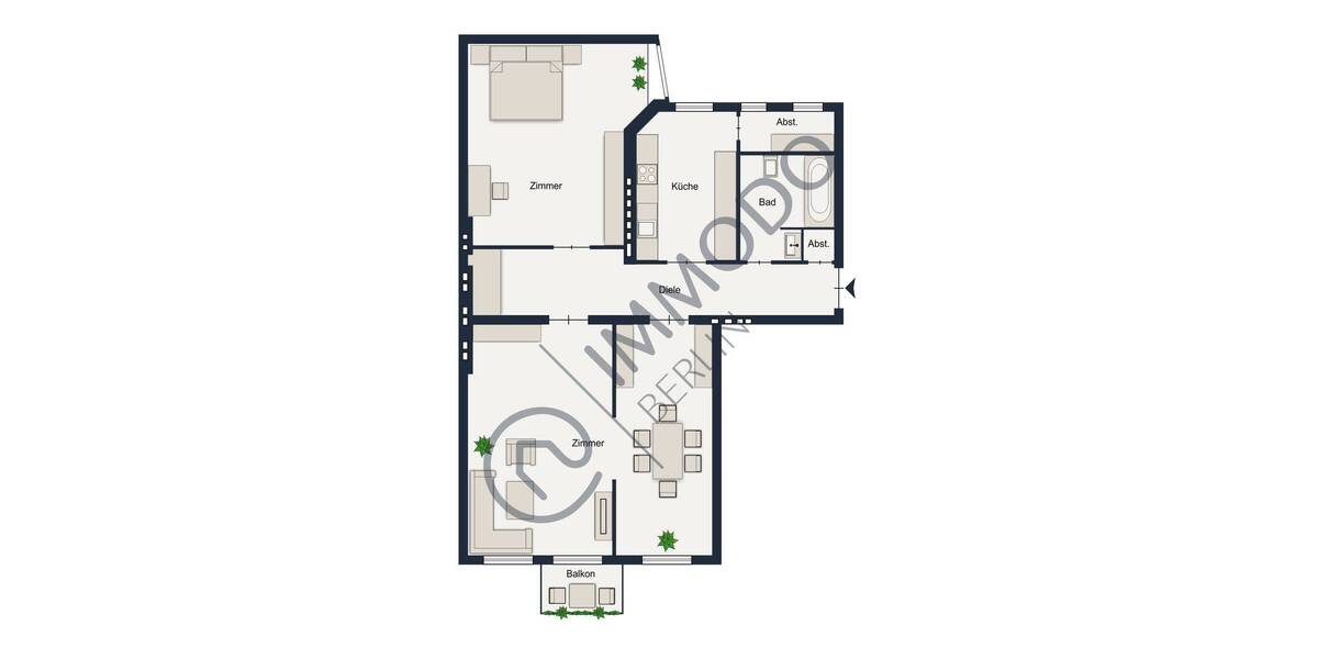 Etagenwohnung Berlin Charlottenburg - 3 Zimmer, 95 m&sup2;, 740.000&euro; | Angebot:26678287