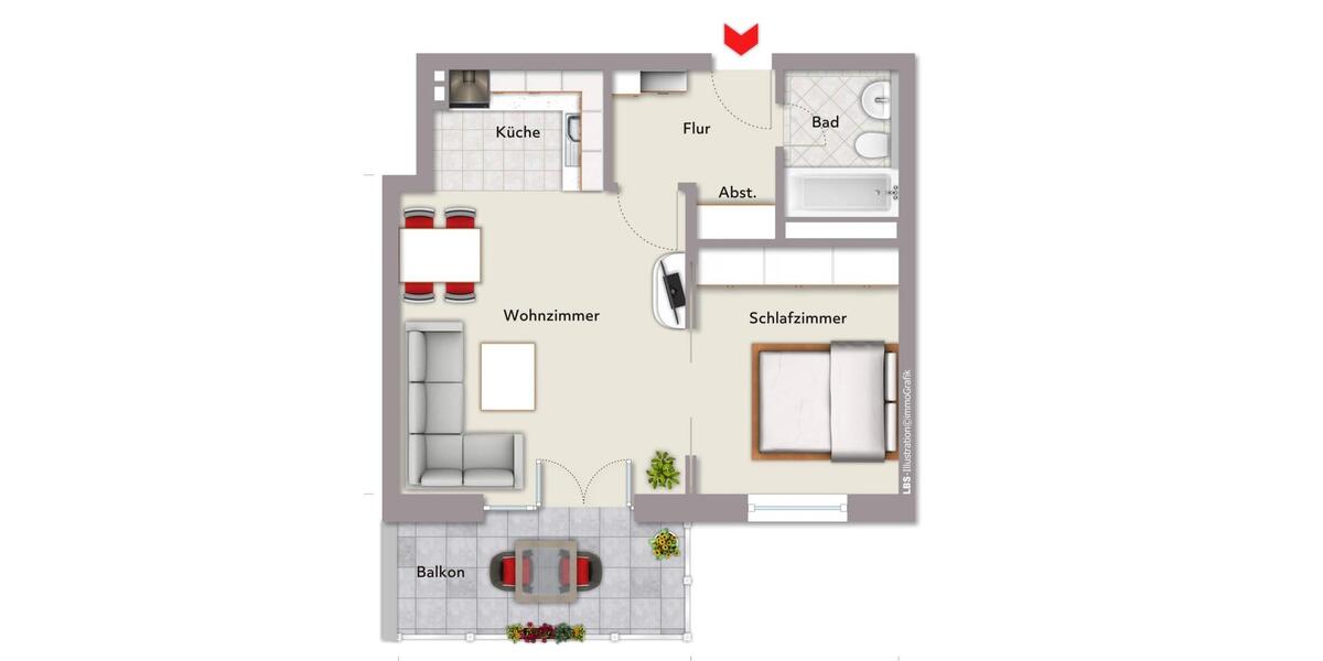 Etagenwohnung Berlin Mitte - 2 Zimmer, 43 m&sup2;, 348.000&euro; | Angebot:27055746