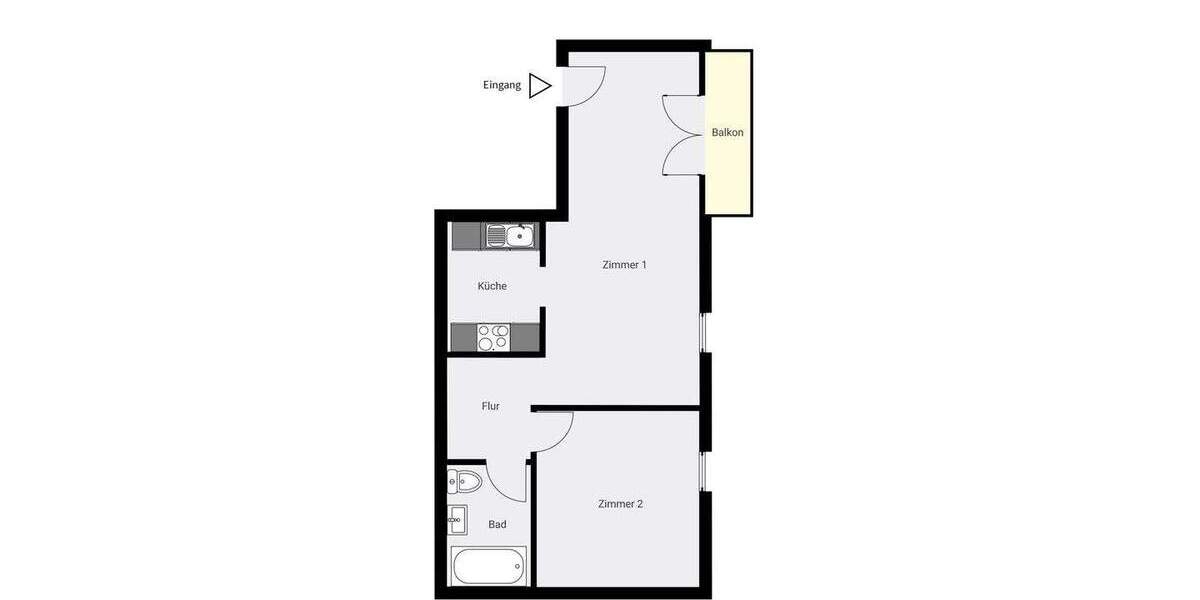 Etagenwohnung Potsdam Jägervorstadt - 2 Zimmer, 47 m&sup2;, 275.000&euro; | Angebot:24751837