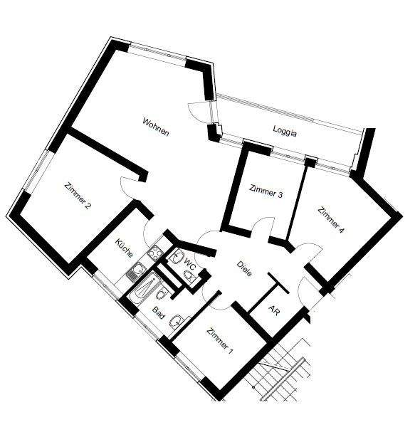 Etagenwohnung Berlin Steglitz - 5 Zimmer, 113 m&sup2;, 1.785&euro; | Angebot:25896082