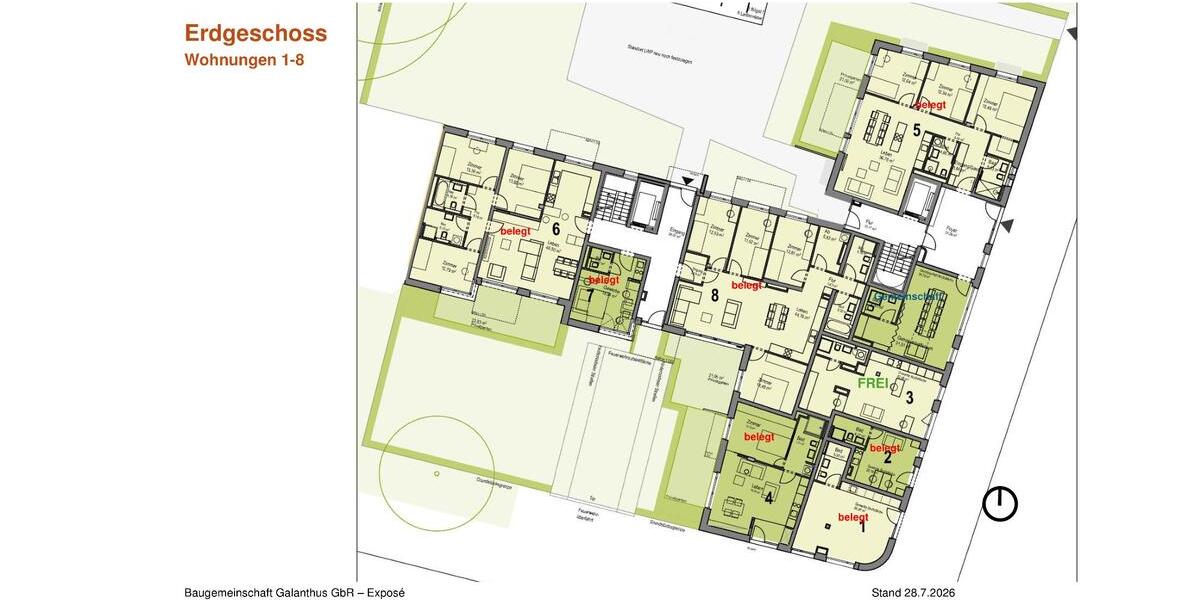 Erdgeschoßwohnung Berlin Pankow - 1 Zimmer, 43 m&sup2;, 228.455&euro; | Angebot:27197713