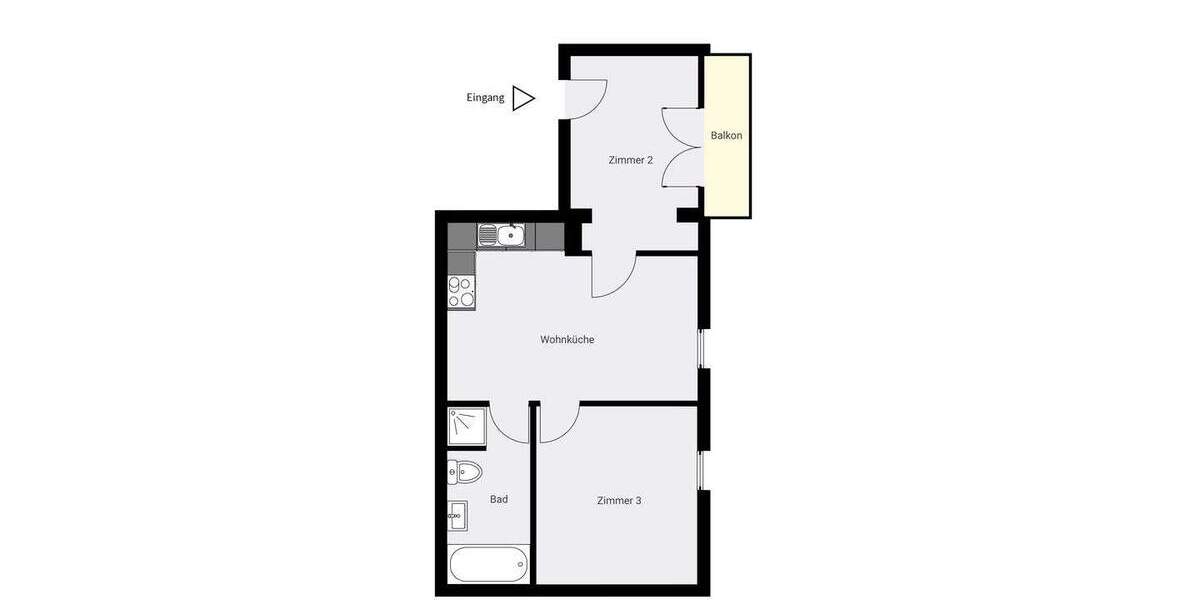 Etagenwohnung Potsdam Jägervorstadt - 2 Zimmer, 47 m&sup2;, 275.000&euro; | Angebot:24751837