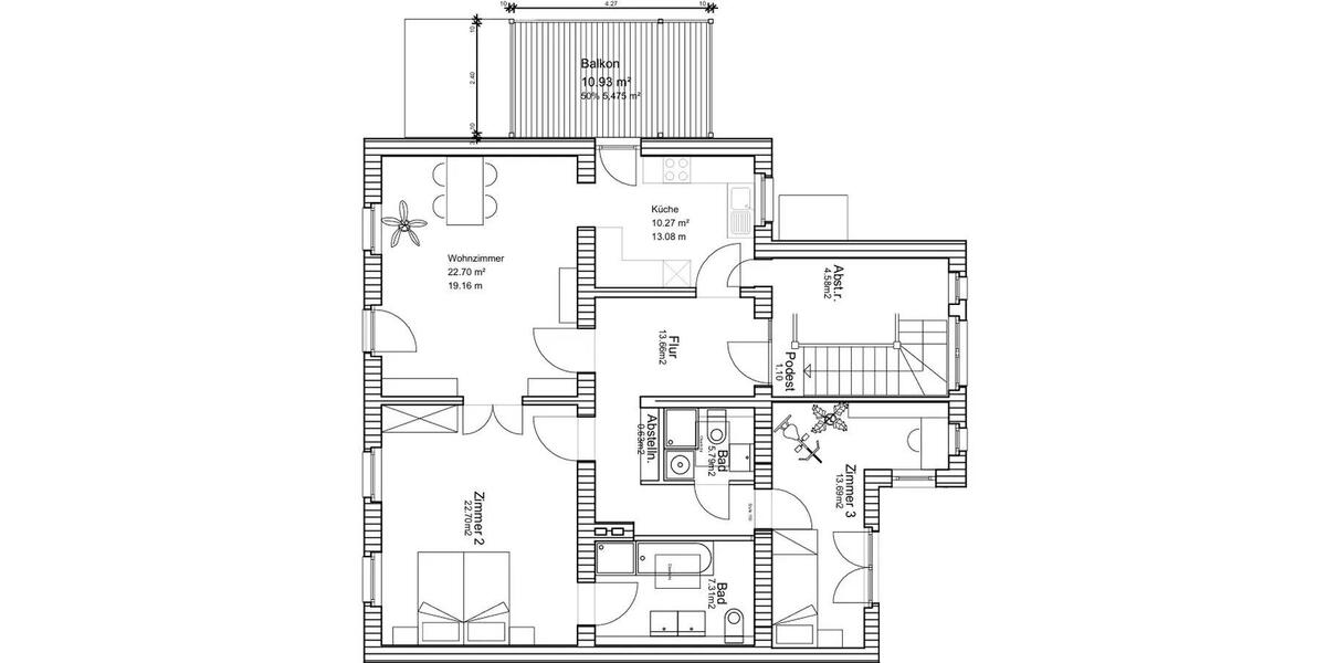 Etagenwohnung Berlin Treptow-Köpenick - 3 Zimmer, 102 m&sup2;, 1.550&euro; | Angebot:26650828