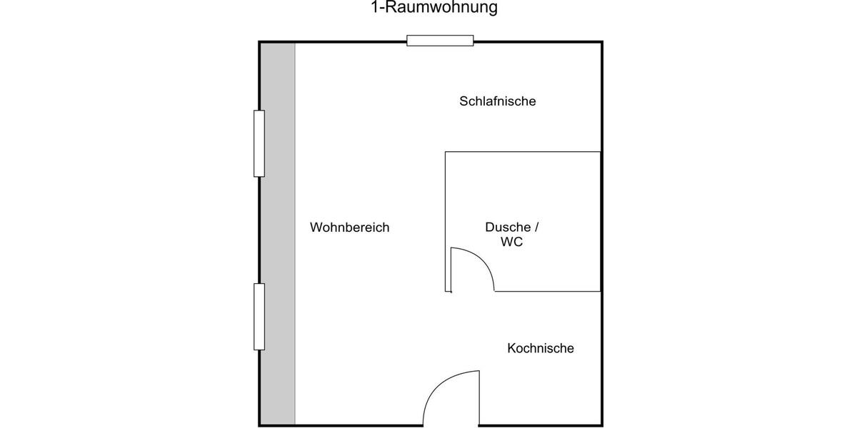 Dachgeschoßwohnung Wandlitz - 1 Zimmer, 35 m&sup2;, 375&euro; | Angebot:25807603
